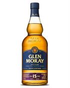 Glen Moray 15 år Single Speyside Malt innehåller 70 centiliter whisky med 40 procent alkohol